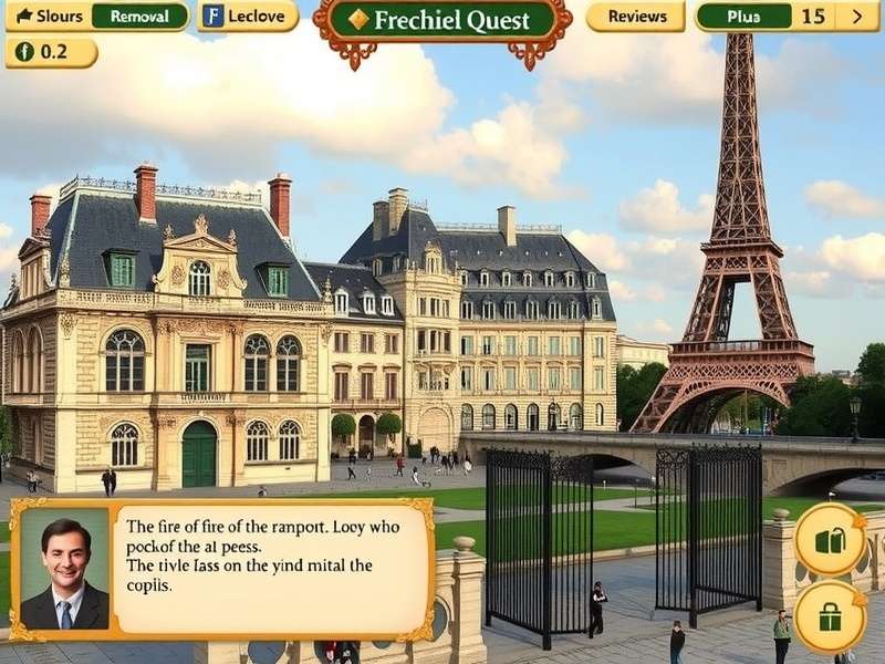 French Cultural Quest educational content showing historical facts